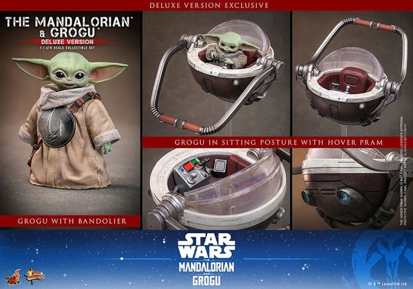 Movie Masterpiece Mandalorian & Grogu Deluxe Edition 1/6 Scale - Star Wars The Mandalorian | Hot Toys Figure