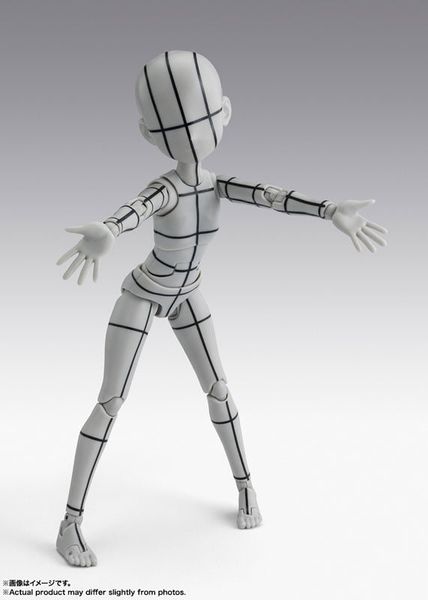 S.H.Figuarts Body-chan Ken Sugimori Edition Wire Frame Gray Color Ver. | BANDAI SPIRITS Figure