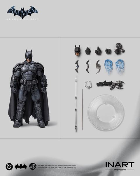 Batman Battle Damaged Version 1/12 - Batman Arkham Origins | INART Figure