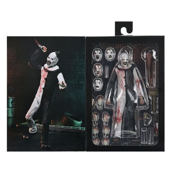 Art the Clown Ultimate 7 Inch Action Figure Blood Splatter ver - Terrifier 2 | Neca Figure