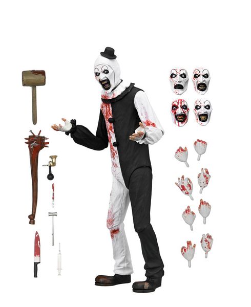 Art the Clown Ultimate 7 Inch Action Figure Blood Splatter ver - Terrifier 2 | Neca Figure
