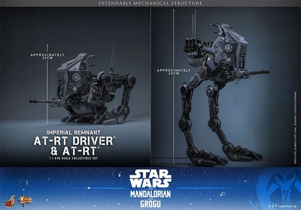 Movie Masterpiece Imperial Remnant AT RT Driver & AT RT 1/6 Star Wars The Mandalorian | Hot Toys Figure