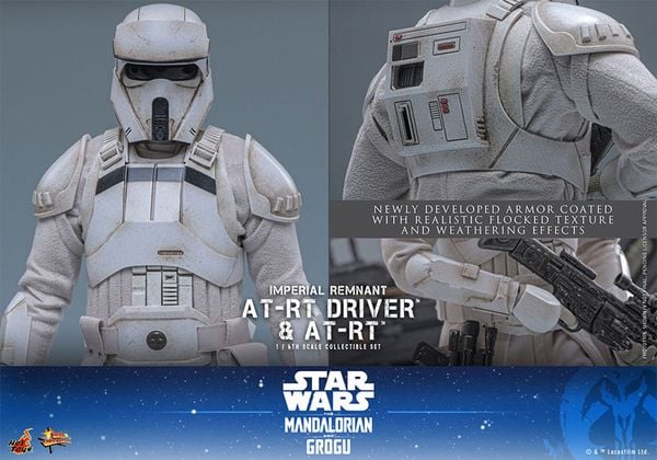 Movie Masterpiece Imperial Remnant AT RT Driver & AT RT 1/6 Star Wars The Mandalorian | Hot Toys Figure