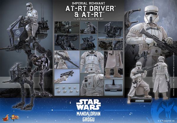 Movie Masterpiece Imperial Remnant AT RT Driver & AT RT 1/6 Star Wars The Mandalorian | Hot Toys Figure