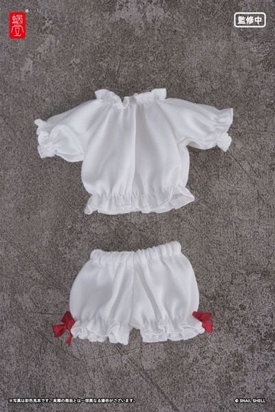 Puff Sleeves Loungewear White - DOLL ACCESSORY | Snail Shell Goods