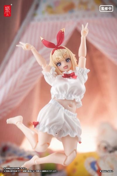 Puff Sleeves Loungewear White - DOLL ACCESSORY | Snail Shell Goods