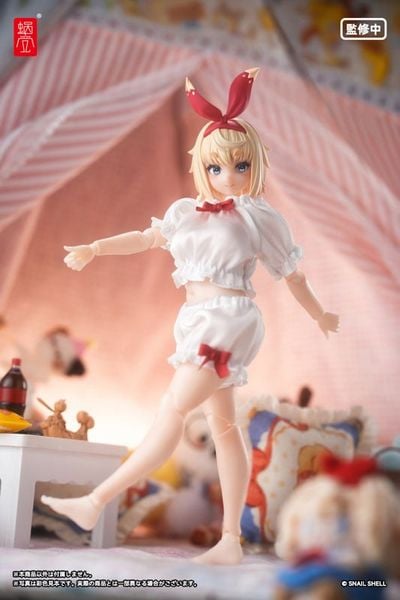 Puff Sleeves Loungewear White - DOLL ACCESSORY | Snail Shell Goods
