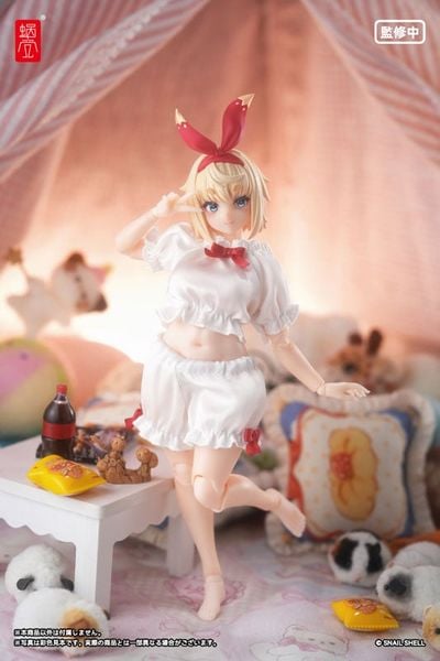 Puff Sleeves Loungewear White - DOLL ACCESSORY | Snail Shell Goods
