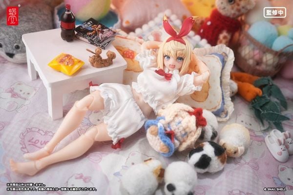 Puff Sleeves Loungewear White - DOLL ACCESSORY | Snail Shell Goods