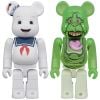 BE@RBRICK 2PCS SET Stay Puft Marshmallow Man & Slimer - Ghostbusters | Medicom Toy Figure