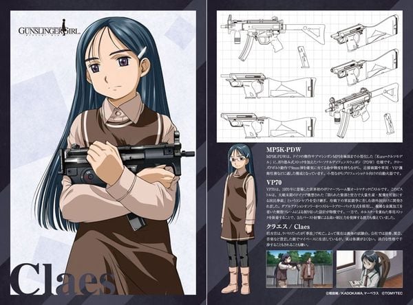 LittleArmory LA GG03 Claes MP5 VP70 Type 1/12 - Gunslinger Girl | Tomytec Plastic Model