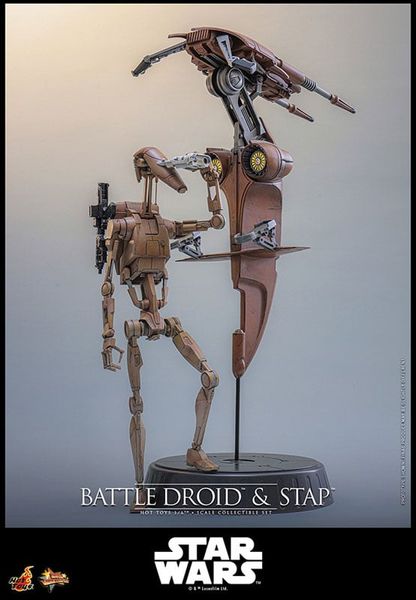 Movie Masterpiece Battle Droid & STAP 1/6 Star Wars Episode I The Phantom Menace | Hot Toys Figure