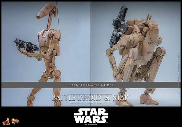 Movie Masterpiece Battle Droid & STAP 1/6 Star Wars Episode I The Phantom Menace | Hot Toys Figure