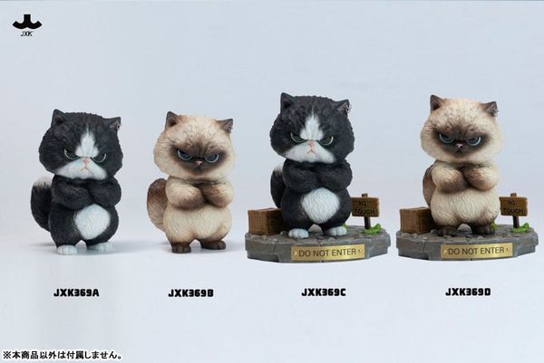 Huffy Cat w Base C - Huffy Cat | JXK Studio PVC Figure