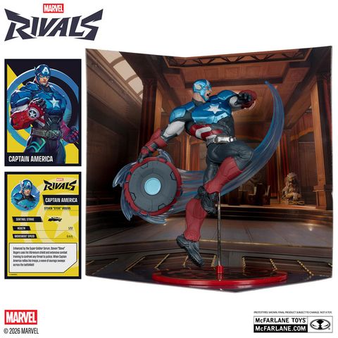 Captain America Scene Scale 1/10 - Marvel Rivals | McFarlane Toys Figure