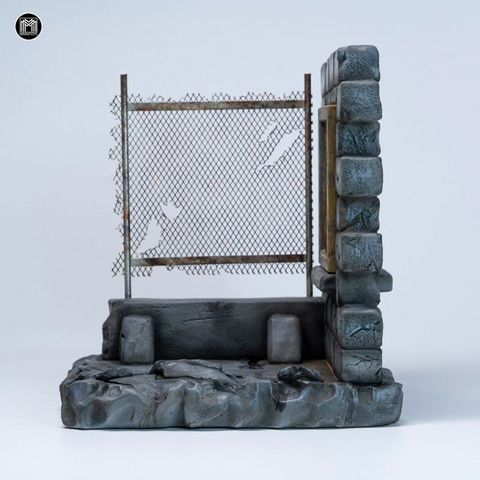 1/12 Destroyed Outpost Wall - Diorama | MMM Toys Accessory