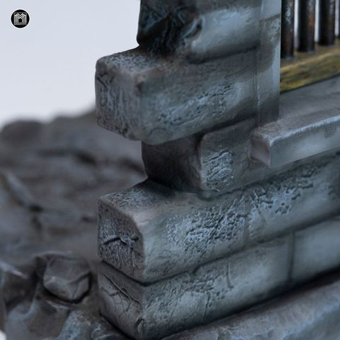 1/12 Destroyed Outpost Wall - Diorama | MMM Toys Accessory