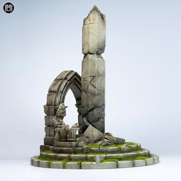 1/12 Collapsed Stone Pillar Ruins Diorama | MMM Toys Goods