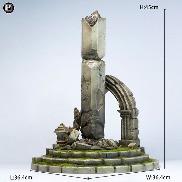 1/12 Collapsed Stone Pillar Ruins Diorama | MMM Toys Goods