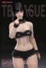 Action Figure 1/12 Super Flexible Female Seamless Body Wasp Waist & Natural Curve w/Head Black Hair & Suntan Skin - Generic | TB League Action Figure