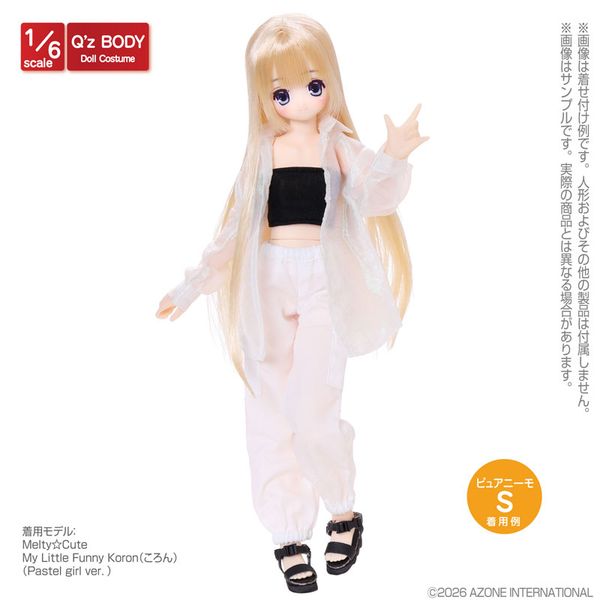 1/6 Q'z Sheer Shirt Aurora White | Azone Goods