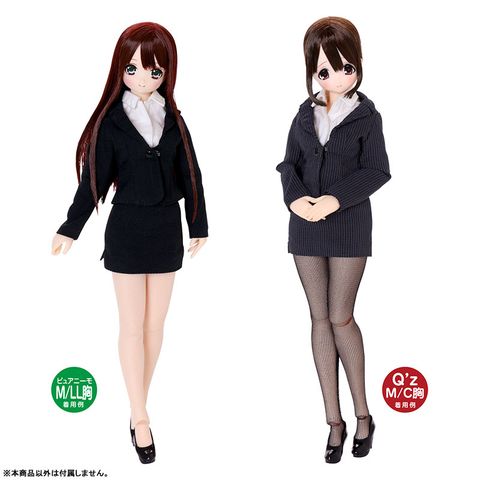 1/6 Q'z Tight Mini Suit set Navy Stripe x White - Azone Goods