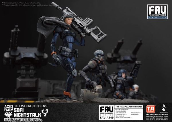 Action Figure FAV A149 Sofi Nightstalk 1/18 - Acid Rain | TOYS ALLIANCE Figure