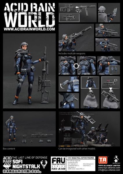 Action Figure FAV A149 Sofi Nightstalk 1/18 - Acid Rain | TOYS ALLIANCE Figure