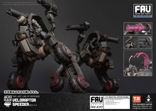 Veloraptor Speeder MK1m 4 1/18 - Acid Rain | TOYS ALLIANCE Figure