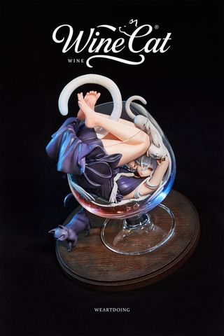 Silver Moon - "Cats are Liquid" illustration by Karaage Toufu | WE ART DOING Figure