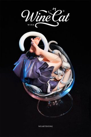 Silver Moon - "Cats are Liquid" illustration by Karaage Toufu | WE ART DOING Figure