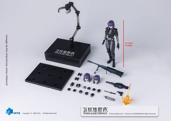 Action Figure 1/12 Motoko Kusanagi Battle Suit Ver. - Ghost in the Shell STAND ALONE COMPLEX | Hiya Toys Figure