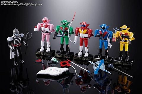 Akarenger, Aorenger, Kirenger, Momorenger, Midorenger, Iron Man Mask General Temujin - Himitsu Sentai Goranger | BANDAI SPIRITS Figure