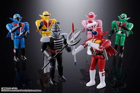 Akarenger, Aorenger, Kirenger, Momorenger, Midorenger, Iron Man Mask General Temujin - Himitsu Sentai Goranger | BANDAI SPIRITS Figure