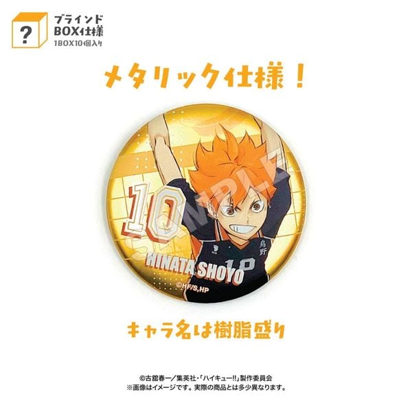 Secret Collection Metallic Tin Badge 10Pack BOX - Haikyuu!! | Marimo Craft Goods