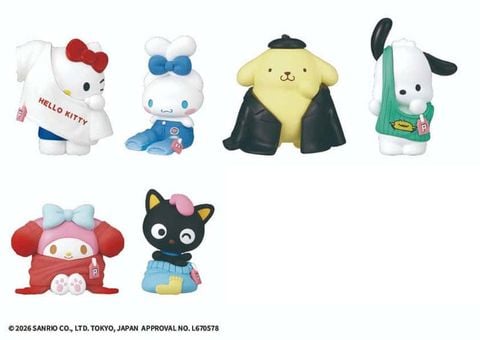 PERIHAPI! Hello Kitty and Friends Okigaechuu Fashionable! 8Pack BOX Sanrio Series | Takara Tomy A.R.T.S Goods