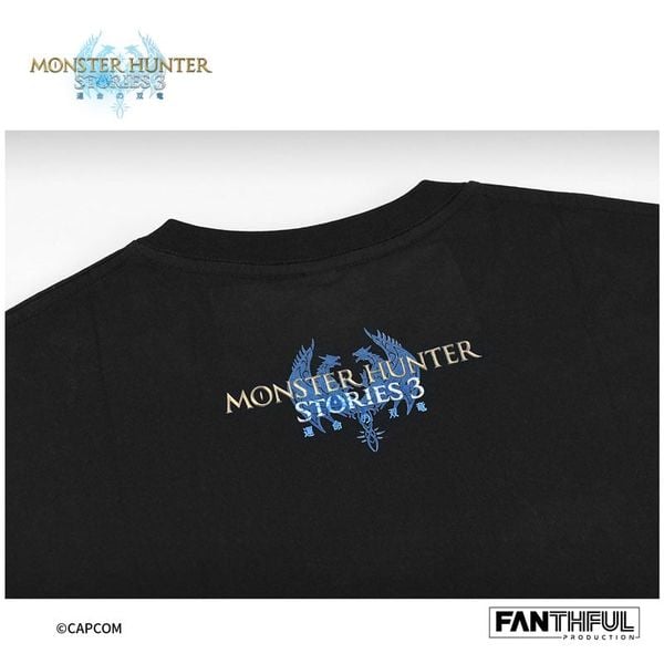 Monster Hunter Stories 3 Twisted Reflection Black T-shirt L - Monster Hunter Stories 3 | FANTHFUL Goods