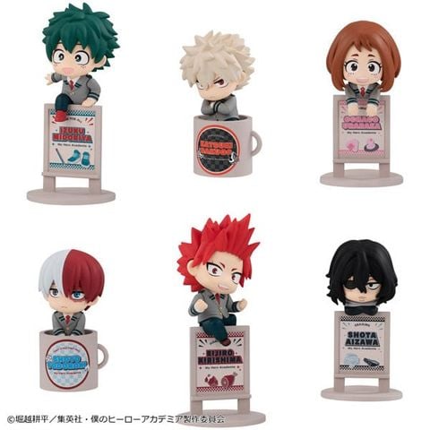 Izuku Midoriya; Katsuki Bakugo; Ochaco Uraraka; Shoto Todoroki; Shota Aizawa; Eijiro Kirishima Tea Time Break - My Hero Academia | MegaHouse Figure
