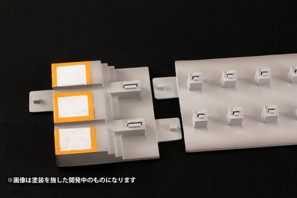 Pit Track w/Caution Color A [Orange] 1/80 - Train Models | Plum Plastic Model