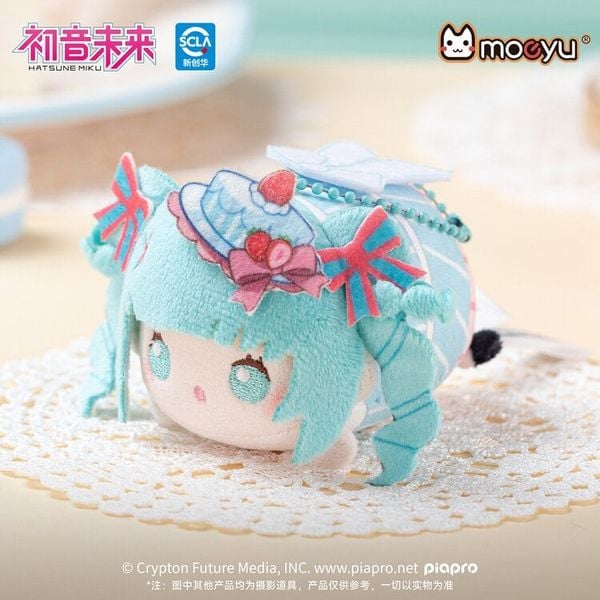 Nhồi Bông Hatsune Miku Sweet Intertwining Lying Posed Plush Magnetic Keychain Bag Charm - Vocaloid | Moeyu Goods
