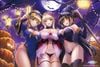 Bushiroad Rubber Mat V2 Vol.1835 Utae & Veena & Amadea Happy Halloween Otona na Watashi mo Tanoshimitai ver. - Dolphin Wave | Bushiroad Goods