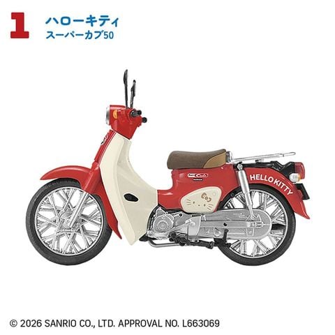 HONDA Super Cub 10Pack BOX 1/24 - Sanrio | F-toys Goods