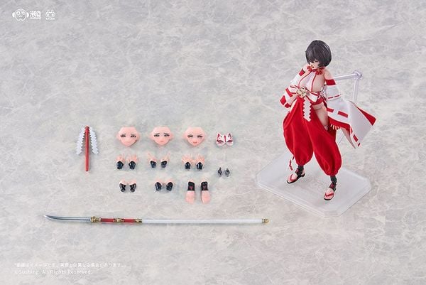 Kikyou Uefuji Combat Priestess 1/12 - Combat Shrine Maiden | Sushing figure