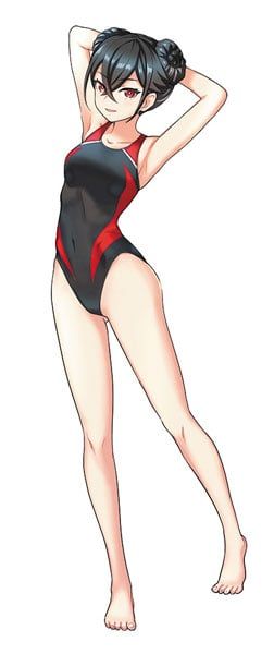 Hasegawa 1/12 - Tamago Girls Collection No.50 Haku Rinpha Swimsuit Unpainted Resin | Hasegawa Model Kit