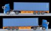 Tomica Limited Vintage NEO LV N292e Hino Profia 40ft Marine Container Trailer Toho Car Corporation TC36H1C34 Blue 1/64 - Car Model | Tomytec