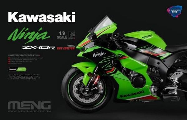 Plastic Model 1/9 Kawasaki Ninja ZX-10R KRT EDITION Pre-painted Version | MENG Model