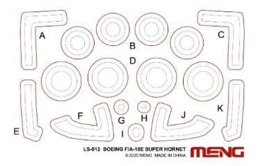 1/48 Boeing F/A-18E Super Hornet Golden Dragons Plastic Model - MENG Model Plastic Model