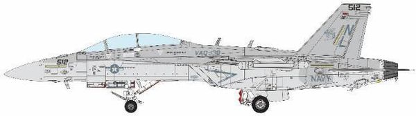 1/48 Boeing EA-18G Growler Electronic Warfare Yellow Jackets - Military Aircraft | MENG Model Plastic Model Kit