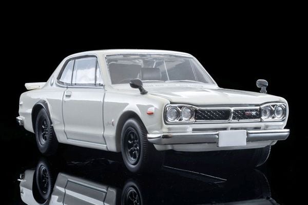 Tomica Limited Vintage NEO LV N380a Nissan Skyline Hardtop 2000GT R w/RS Watanabe Wheel White 72 Model 1/64 - Nissan Skyline | Tomytec Mini Car