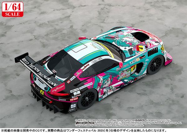 Good Smile Hatsune Miku AMG 2025 Presentation Ver. 1/64 - VOCALOID Series | Good Smile Racing Mini Car